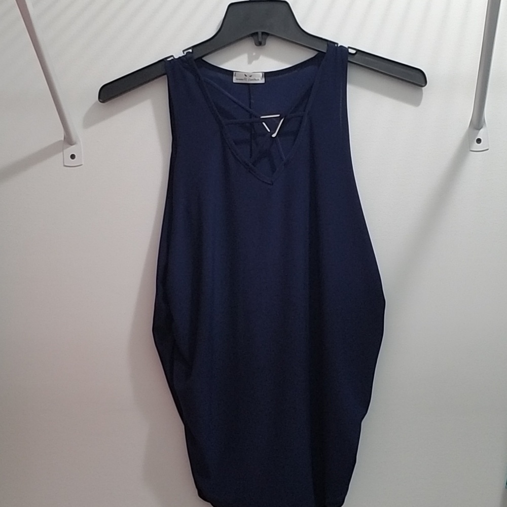 Navy Maternity Tank Top